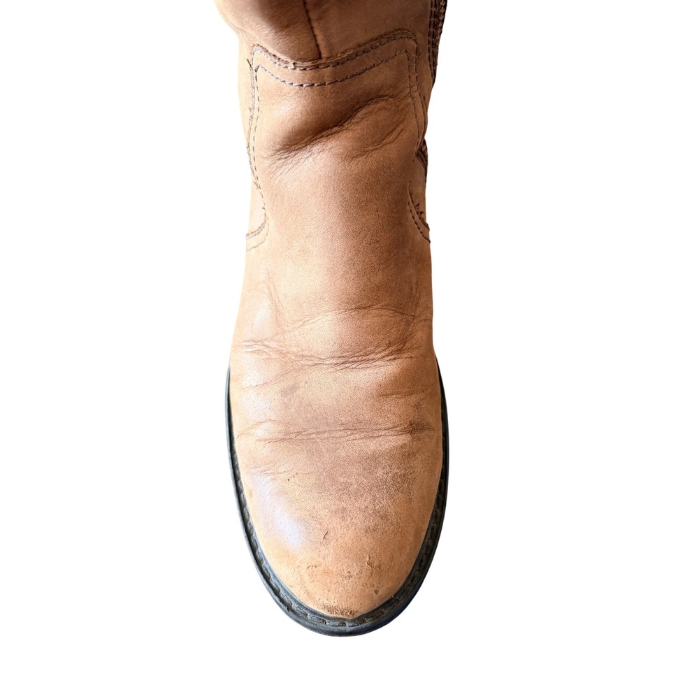 Timberland Womens Tan Leather Tall Riding Boots Buckle Size 10M - Picture 10 of 16